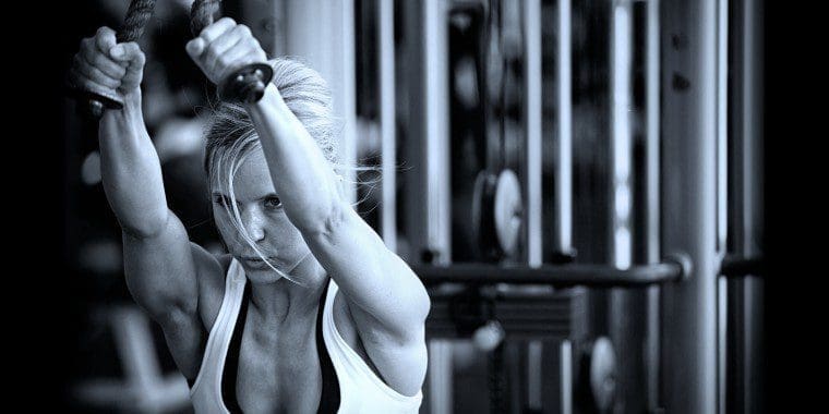 Girl Gym Rope Tricep