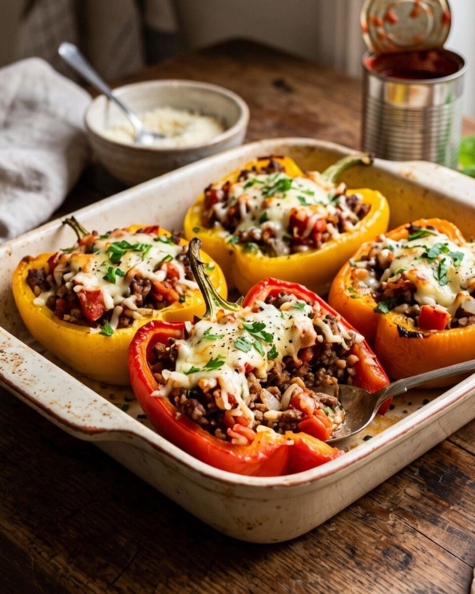 BEEF STUFFED PEPPERS